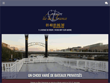 Tablet Screenshot of croisiereiledefrance.com